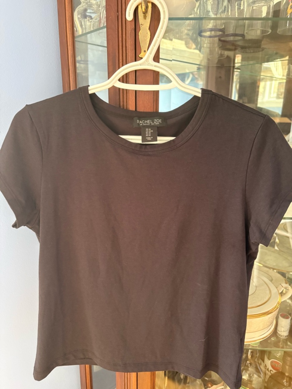 Rachel Zoe Black Short Sleeve Crewneck Tee